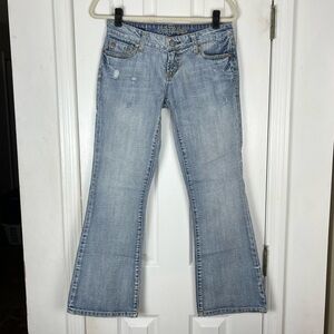 American Eagle Distressed Denim AE Hipster Low Rise Jeans